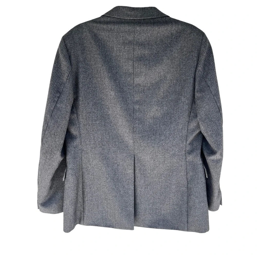 The‎ Men's Shop The Broadway Mens Grey Pinstripe Pure Wool Blazer Sport Coat 40